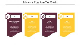 Advance Premium Tax Credit Ppt Powerpoint Presentation Model Topics Cpb