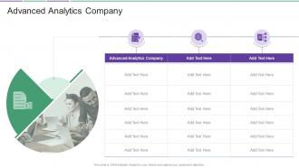 Advanced Analytics Company In Powerpoint And Google Slides Cpb