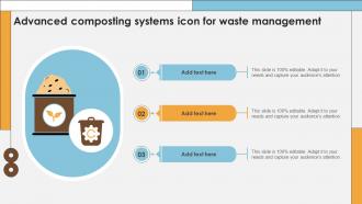 Advanced Composting Systems Icon For Waste Management Ppt Example