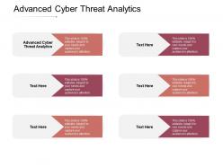 Advanced cyber threat analytics ppt powerpoint presentation summary templates cpb