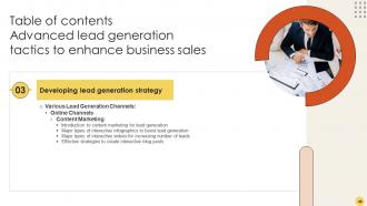 Advanced Lead Generation Tactics To Enhance Business Sales Strategy CD V Designed Best