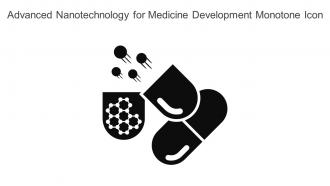 Advanced Nanotechnology For Medicine Development Monotone Icon In Powerpoint Pptx Png And Editable Eps Format