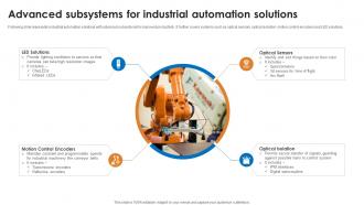 Advanced Subsystems For Industrial Automation Solutions