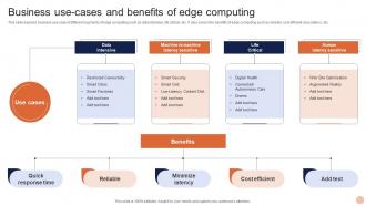 Advanced Technologies Business Use Cases And Benefits Of Edge Computing