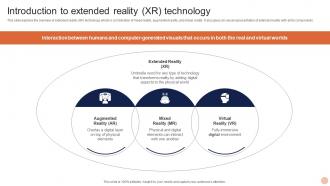 Advanced Technologies Introduction To Extended Reality Xr Technology