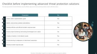 Advanced Threat Protection Powerpoint Ppt Template Bundles CRP Idea Images