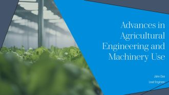 Advances In Agricultural Engineering And Machinery Use PPT Mockup AT