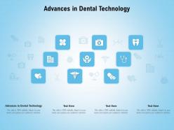 Advances In Dental Technology Ppt Powerpoint Presentation Portfolio Smartart