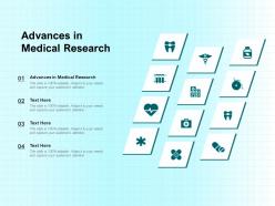 Advances in medical research ppt powerpoint presentation file maker