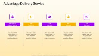 Advantage Delivery Service In Powerpoint And Google Slides Cpb
