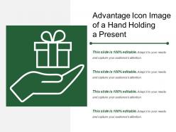 Advantage icon image of a hand holding