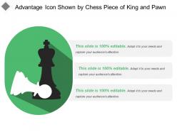 Advantage icon shown by chess piece of king and pawn