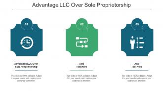 Advantage LLC Over Sole Proprietorship Ppt Powerpoint Presentation Slides Professional Cpb