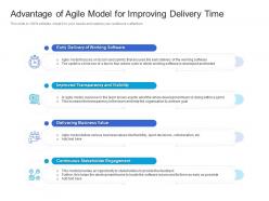 Advantage of agile model for improving delivery time