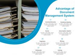 Advantage of document management system