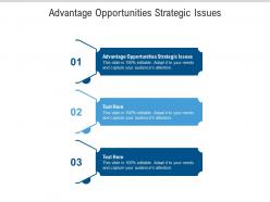 Advantage opportunities strategic issues ppt powerpoint presentation gallery templates cpb