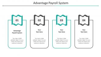 Advantage Payroll System Ppt Powerpoint Presentation Styles Objects Cpb