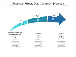 Advantage primary data compared secondary ppt powerpoint presentation icon objects cpb