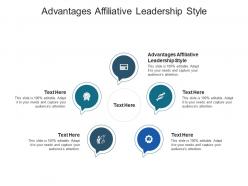 Advantages affiliative leadership style ppt powerpoint presentation styles graphics example cpb