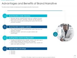 Advantages and benefits of brand narrative overview brand narrative creation steps ppt formats