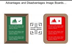 Advantages and disadvantages image boards with tick and wrong images