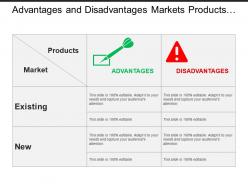 Advantages and disadvantages markets products existing new with dart and risk image