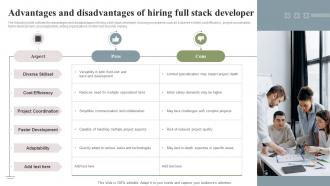 Advantages And Disadvantages Of Hiring Full Stack Developer