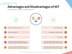 Advantages and disadvantages of iot internet of things iot overview ppt powerpoint presentation tips