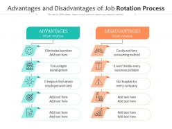 Advantages and disadvantages of job rotation process