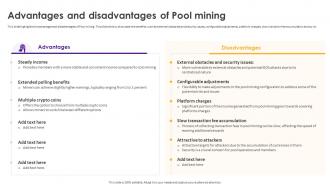 Advantages And Disadvantages Of Pool Mining Cryptomining Innovations And Trends