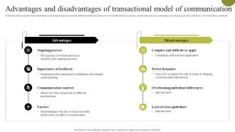 Advantages And Disadvantages Of Transactional Model Of Communication