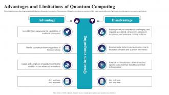 Advantages And Limitations Of Quantum Computing Quantum Computing It