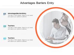 Advantages barriers entry ppt powerpoint presentation infographic template inspiration cpb