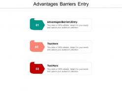 Advantages barriers entry ppt powerpoint presentation portfolio visuals cpb