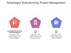 Advantages brainstorming project management ppt powerpoint presentation infographic template slides cpb