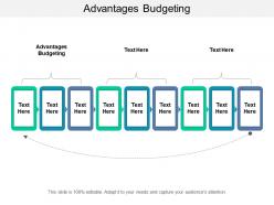 Advantages budgeting ppt powerpoint presentation slides samples cpb