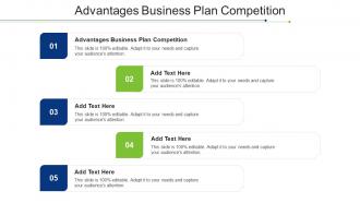 Advantages Business Plan Competition Ppt Powerpoint Presentation Icon Good Cpb