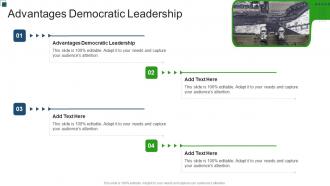 Advantages Democratic Leadership In Powerpoint And Google Slides Cpb
