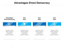 Advantages direct democracy ppt powerpoint presentation professional diagrams cpb