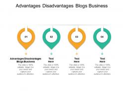 Advantages disadvantages blogs business ppt powerpoint presentation summary introduction cpb