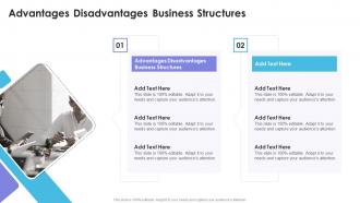 Advantages Disadvantages Business Structures In Powerpoint And Google Slides Cpb
