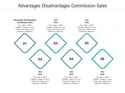 Advantages disadvantages commission sales ppt powerpoint presentation ideas icon cpb