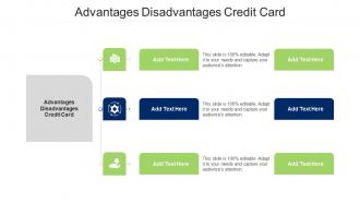 Advantages Disadvantages Credit Card Ppt Powerpoint Presentation Portfolio Format Ideas Cpb
