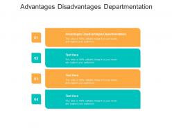 Advantages disadvantages departmentation ppt powerpoint presentation inspiration example cpb