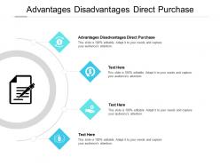 Advantages disadvantages direct purchase ppt powerpoint presentation file slide cpb