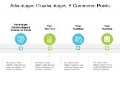 Advantages disadvantages e commerce points ppt powerpoint presentation icon example cpb