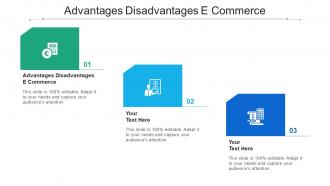 Advantages disadvantages e commerce ppt powerpoint presentation icon slide download cpb