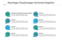 Advantages disadvantages horizontal integration ppt powerpoint presentation inspiration example topics cpb