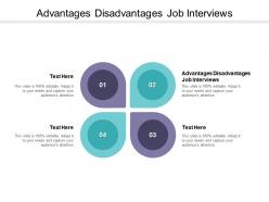 Advantages disadvantages job interviews ppt powerpoint presentation portfolio grid cpb