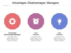 Advantages disadvantages managers ppt powerpoint presentation visual aids cpb